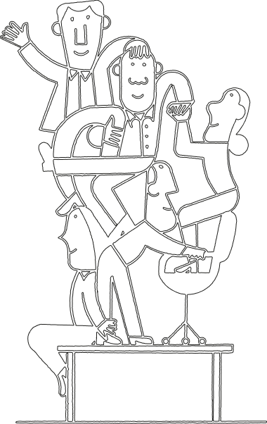 Illustration of two people talking